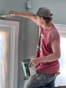 Painting an interior wall